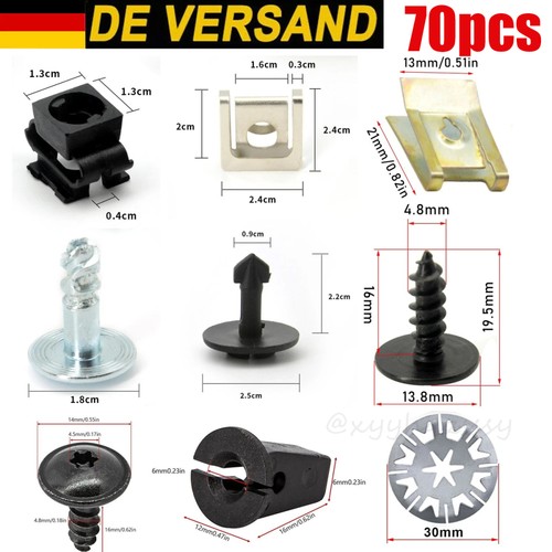 70x befestigung clips satz - befestigung,